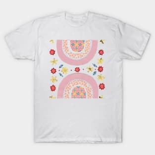 Rainbow No. 6 - papers collage nice dreams tile pattern T-Shirt